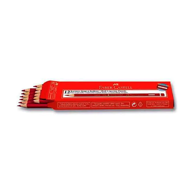 Faber-Castell Kırmızı Kopya Boya Kalemi x 12 Li Kutu