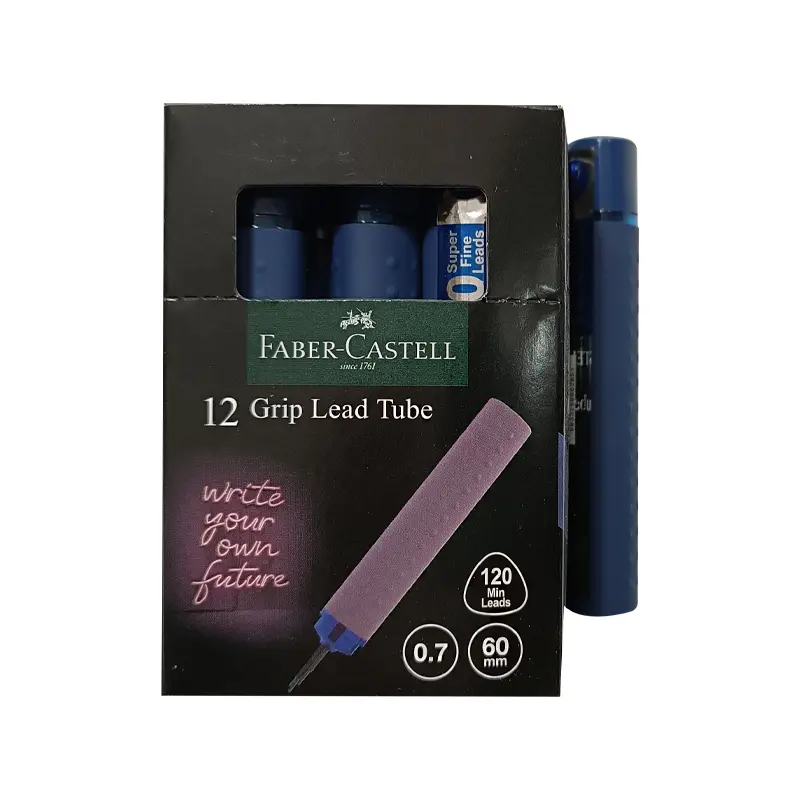 Faber Castell Grip Kurşun Kalem Ucu (Min) 60mm 2B 120 Li Tüp Duman Mavisi 0.7mm x 12 Li Paket