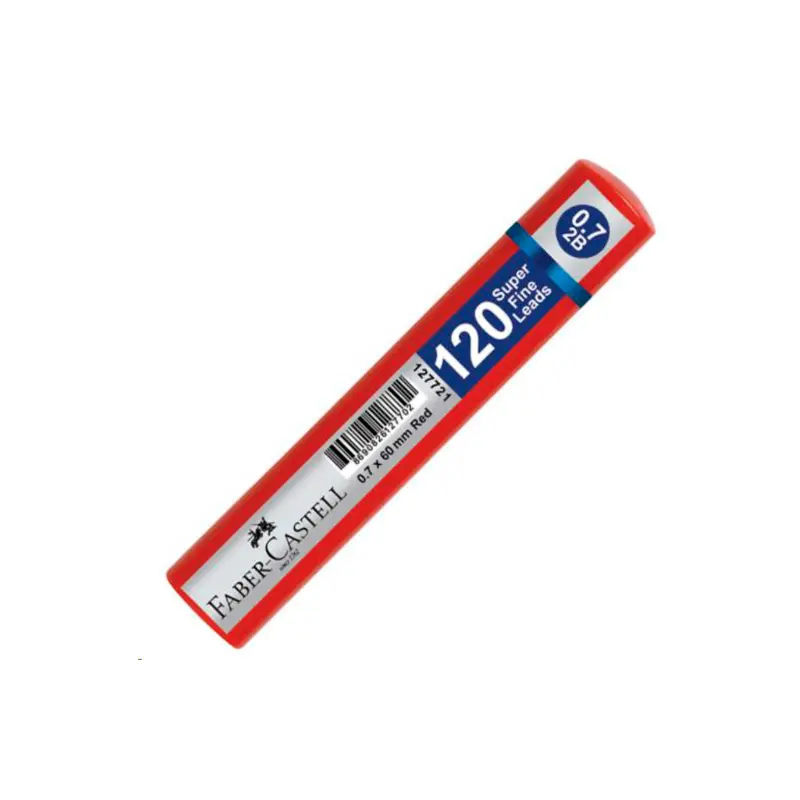 Faber Castell Grip Kurşun Kalem Ucu (Min) 60mm 2B 120 Li Tüp Kırmızı 0.7mm x 12 Li Kutu