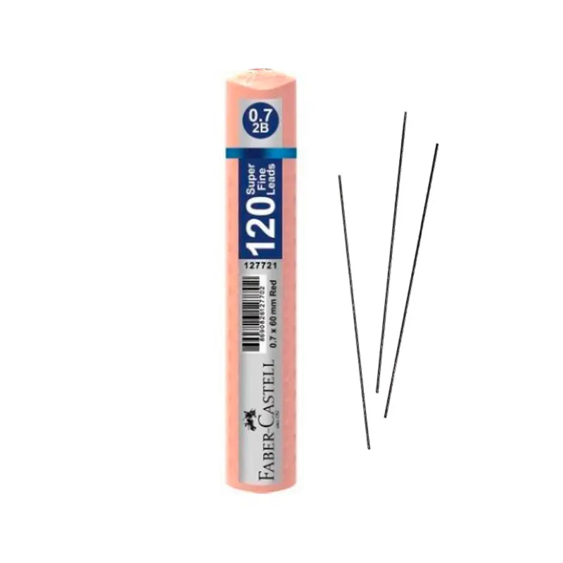 Faber Castell Grip Kurşun Kalem Ucu (Min) 60mm 2B 120 Li Tüp Pastel Turuncu 0.7mm x 12 Li Kutu