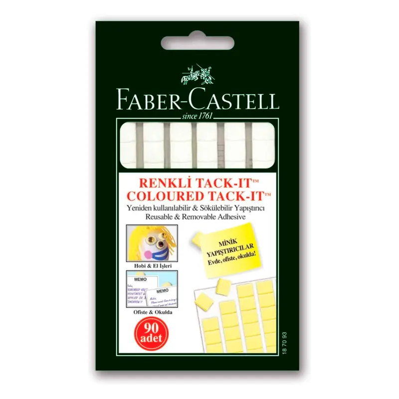 Faber-Castell 1870 Tack-it Yapıştırıcı Beyaz 50 Gr. x 25 Li Paket
