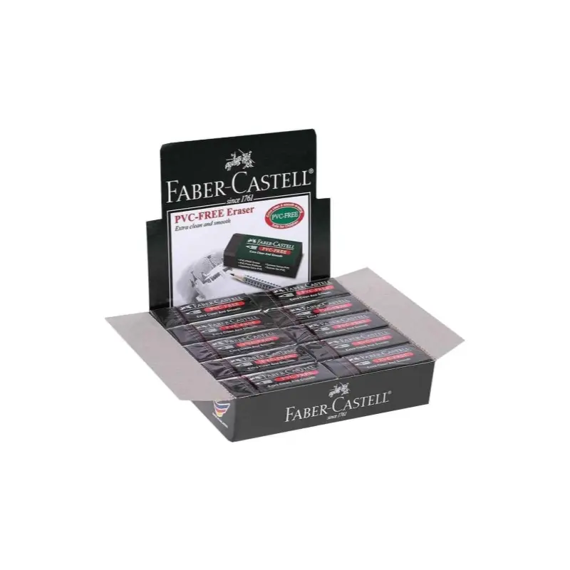 Faber-Castell 7089/20 PVC Free Siyah Silgi x 20 Li Kutu