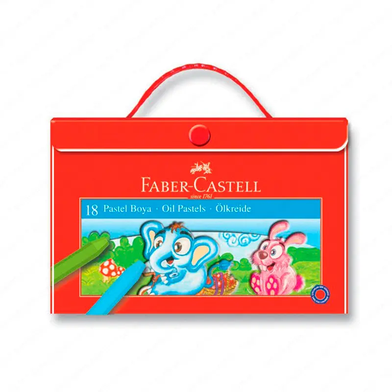 Faber-Castell Pastel Boya 18 Renk Plastik Çantalı