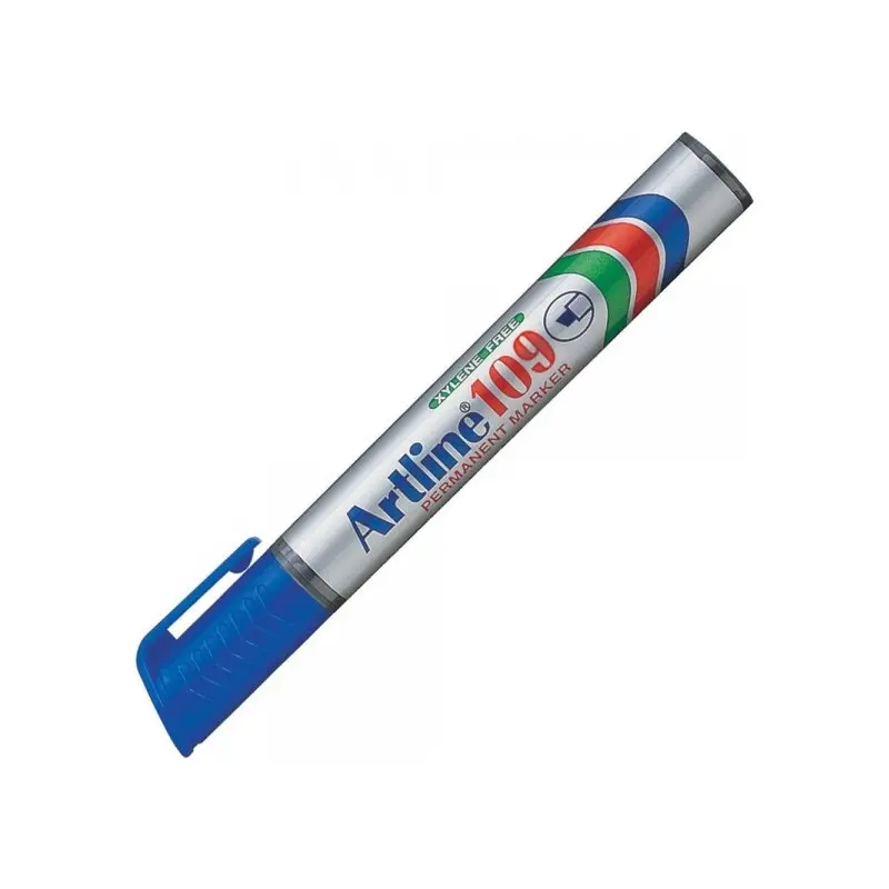 Artline EK-109R Doldurulabilir Permanent Markör Kesik Uç 2.0 - 5.0 mm Mavi 12 Li Kutu