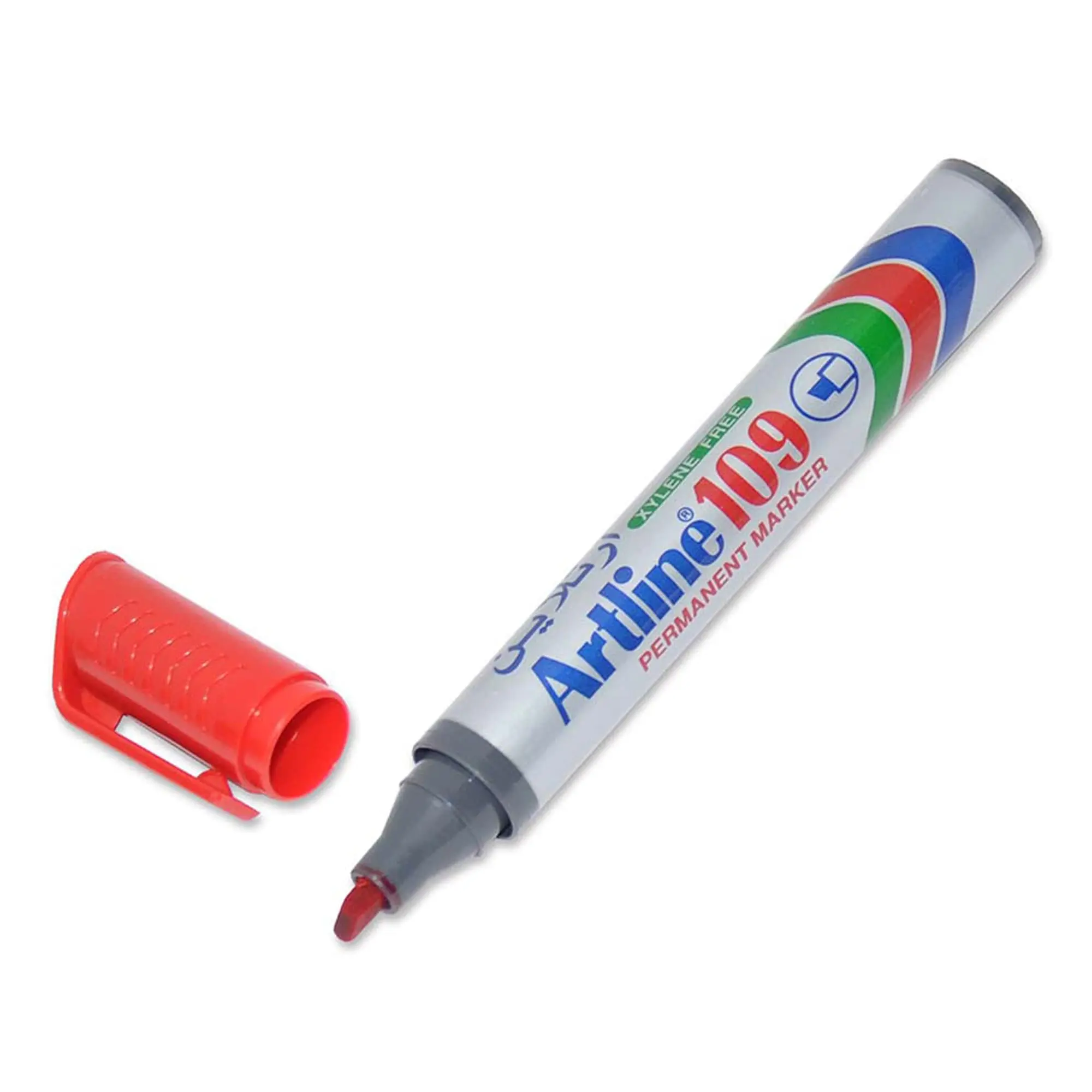 Artline EK-109R Doldurulabilir Permanent Markör Kesik Uç 2.0 - 5.0 mm Kırmızı 12 Li Kutu
