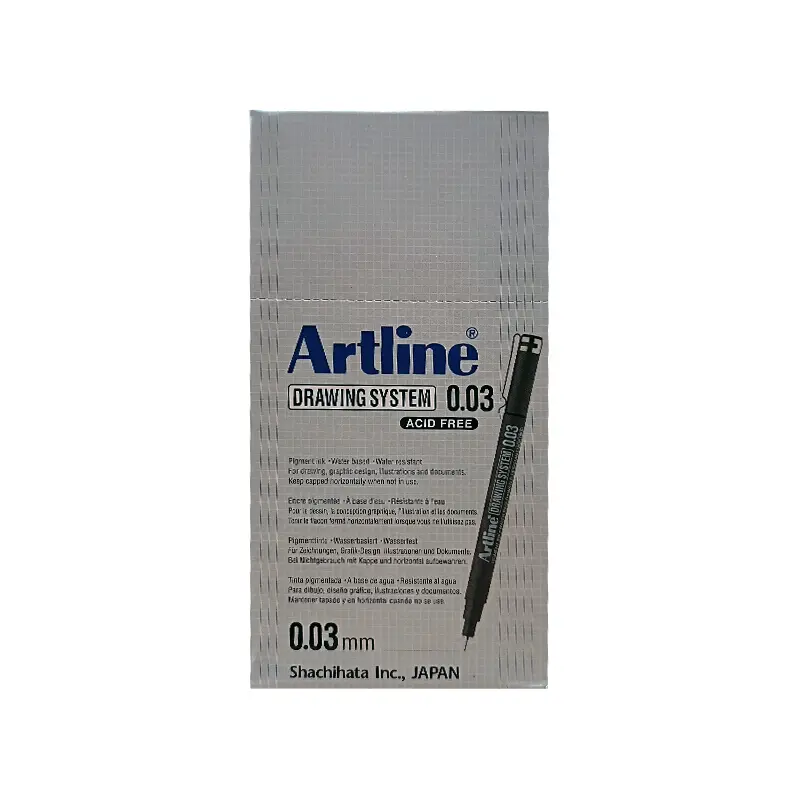 Artline EK-2303 Drawing System Teknik Çizim Kalemi 0.003 mm Siyah 12 Li Kutu