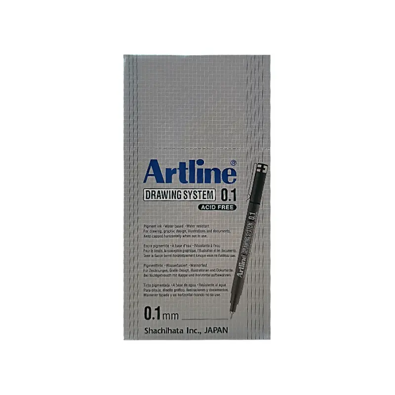 Artline EK-231 Drawing System Teknik Çizim Kalemi 0.1 mm Siyah 12 Li Kutu