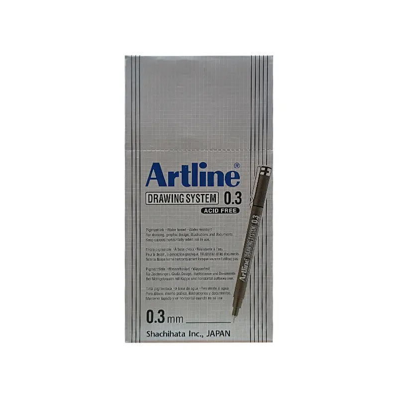 Artline EK-233 Drawing System Teknik Çizim Kalemi 0.3 mm Siyah 12 Li Kutu