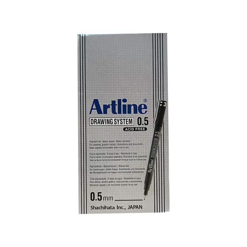 Artline EK-235 Drawing System Teknik Çizim Kalemi 0.5 mm Siyah 12 Li Kutu