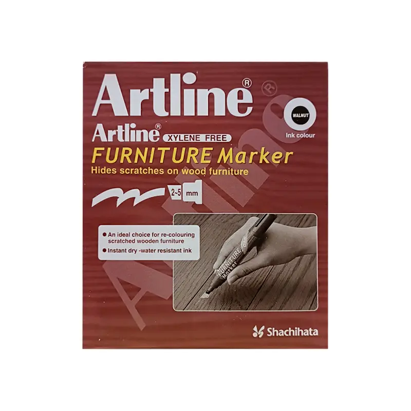 Artline EK-95 Furniture Mobilya Rötuş Kalemi Kesik Uç 2.0 - 5.0 mm Ceviz 12 Li Kutu