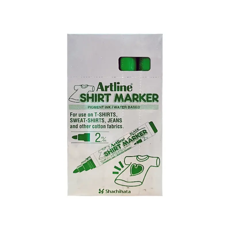 Artline EKT-2 Shirt Marker Tişört Kalemi 2.0 mm Fosforlu Yeşil 4 Lü Kutu
