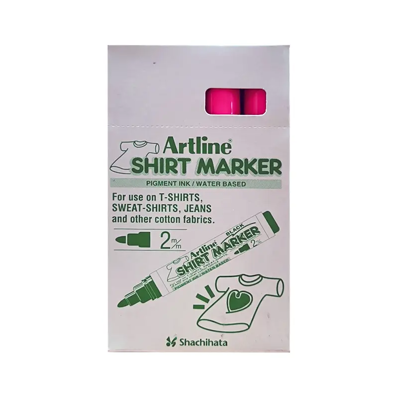 Artline EKT-2 Shirt Marker Tişört Kalemi 2.0 mm Fosforlu Pembe 4 Lü Kutu