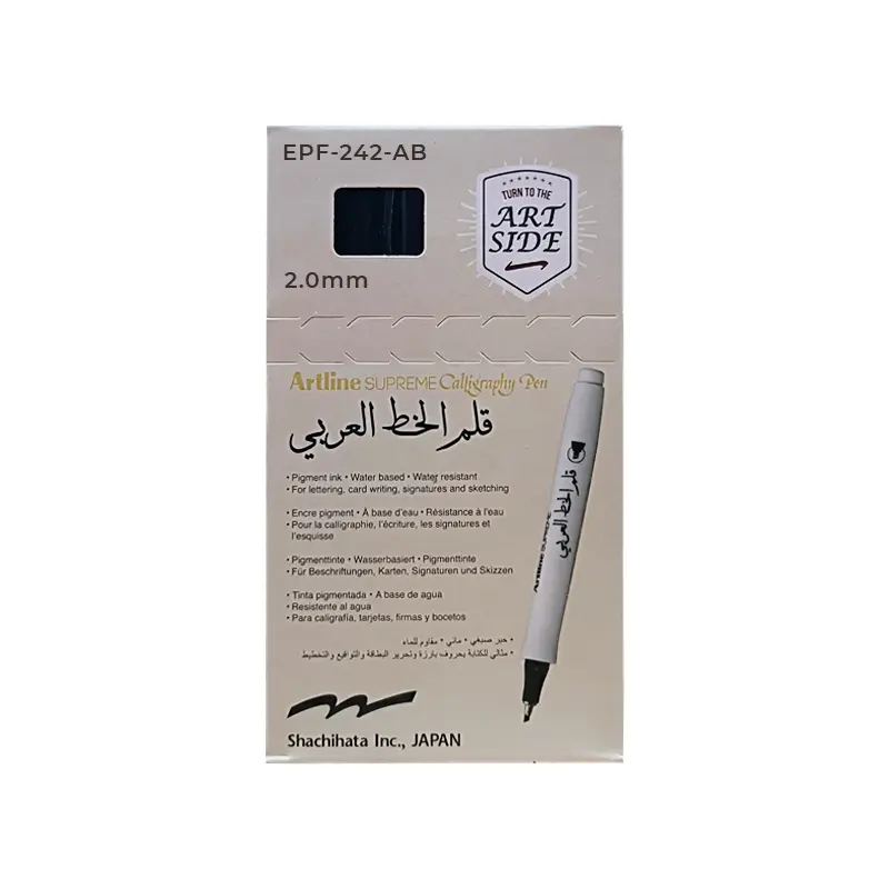 Artline Supreme EPF-242AB Arabic Kaligrafi Kalemi 2.0 mm Siyah 12 Li Kutu
