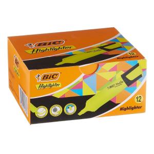Bic Flat Marking Highlighter Fosforlu Kalem Sarı 12 Li Kutu