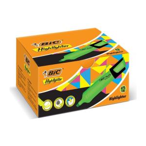 Bic Flat Marking Highlighter Fosforlu Kalem Yeşil 12 Li Kutu