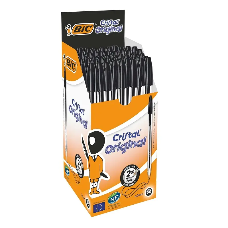 Bic Cristal Medium Tükenmez Kalem 1.0mm Siyah 50 Li Kutu