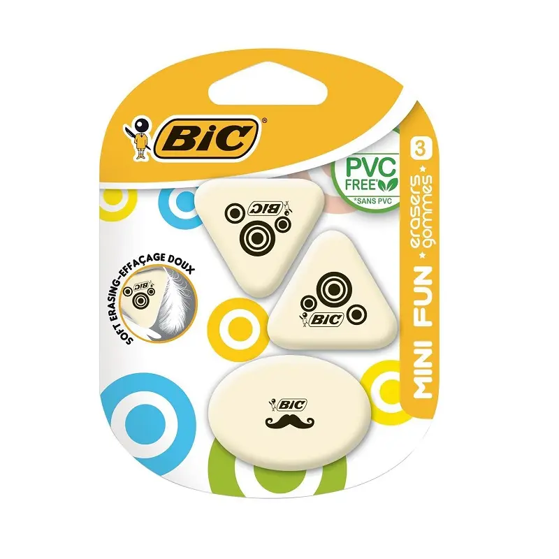 Bic Mini Fun Sentetik Kauçuk Silgi 3 Lü Blister