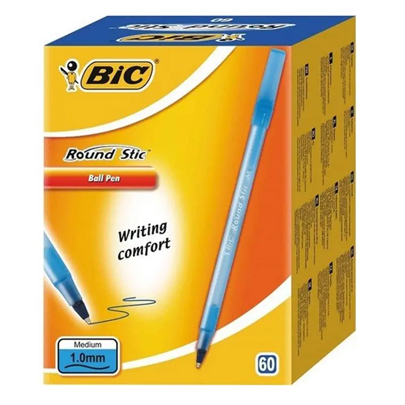 Bic Round Stic Tükenmez Kalem 1.0mm Mavi 60 Lı Kutu