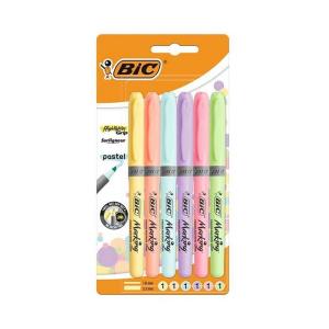 Bic Marking Highlighter Grip Pastel Kalem Tipi Fosforlu Kalem 6 Renk Blister