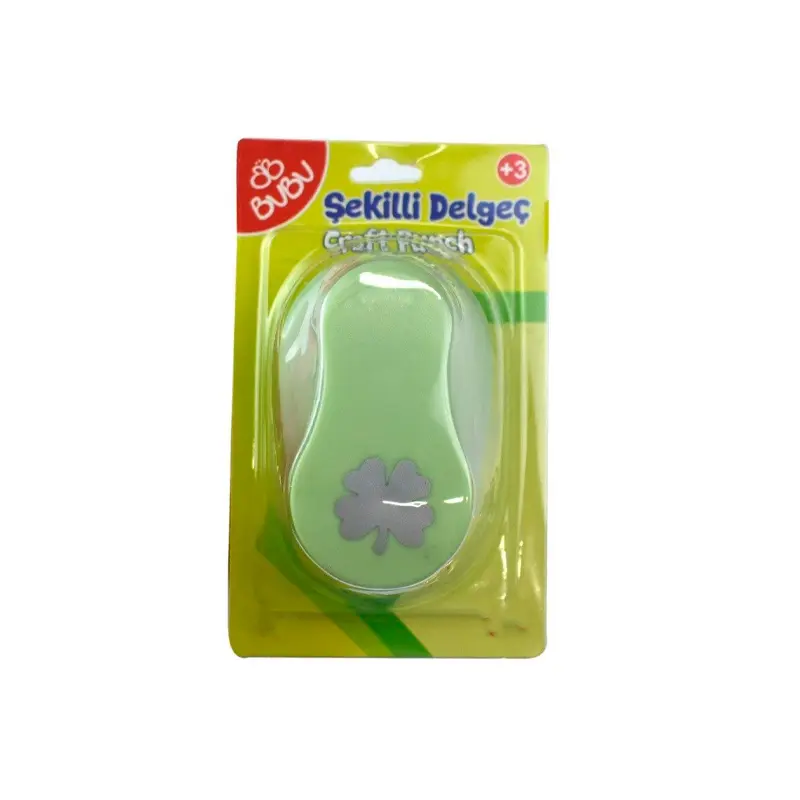 Bu-Bu Şekilli Eva ve Kağıt Delgeç Yonca 3 Inch