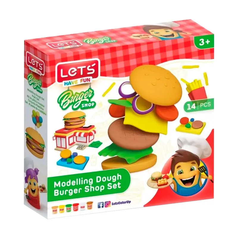 Fima Lets L9003 Oyun Hamuru Hamburger Seti 14 Parça