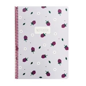 Keskin Color Meyve Desen Spiralli Karton Kapak Defter 80 Yaprak A4 Çizgili