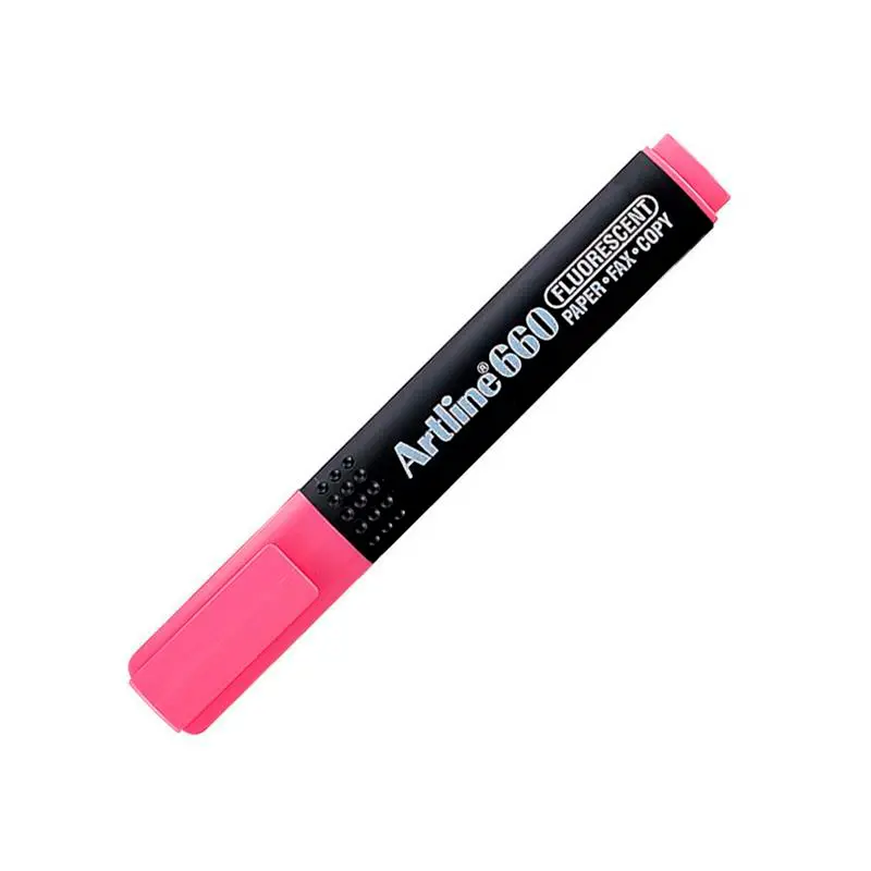 Artline 660 Fosforlu Kalem 1.0mm - 4.0mm Kesik Uç Fosforlu Pembe x 12 Li Kutu