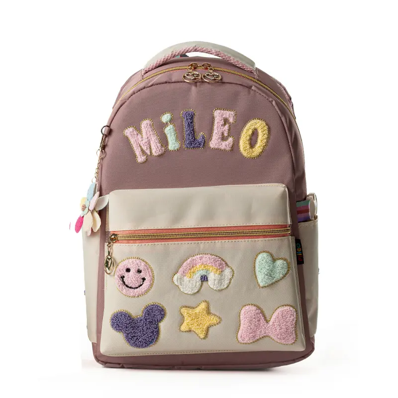 Mileo Puffy Okul Çantası Pudra