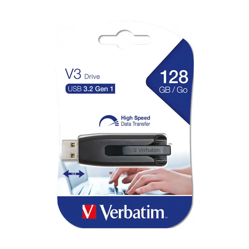 Verbatim V3 Drive Gen 1 USB 3.2 Bellek 128 GB