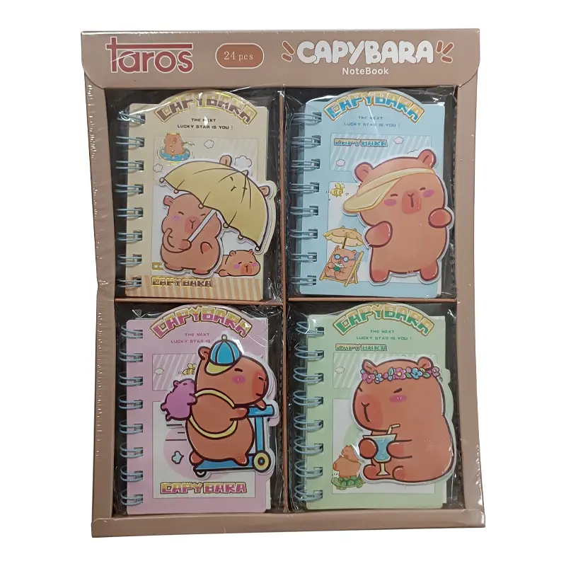 Taros Unick Color 7191 Capybara Kabartmalı Not Defteri A7 x 24 Lü Paket