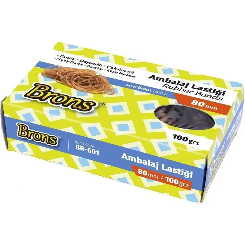 Brons Ambalaj Lastiği 80mm 100 Gr. Kutu