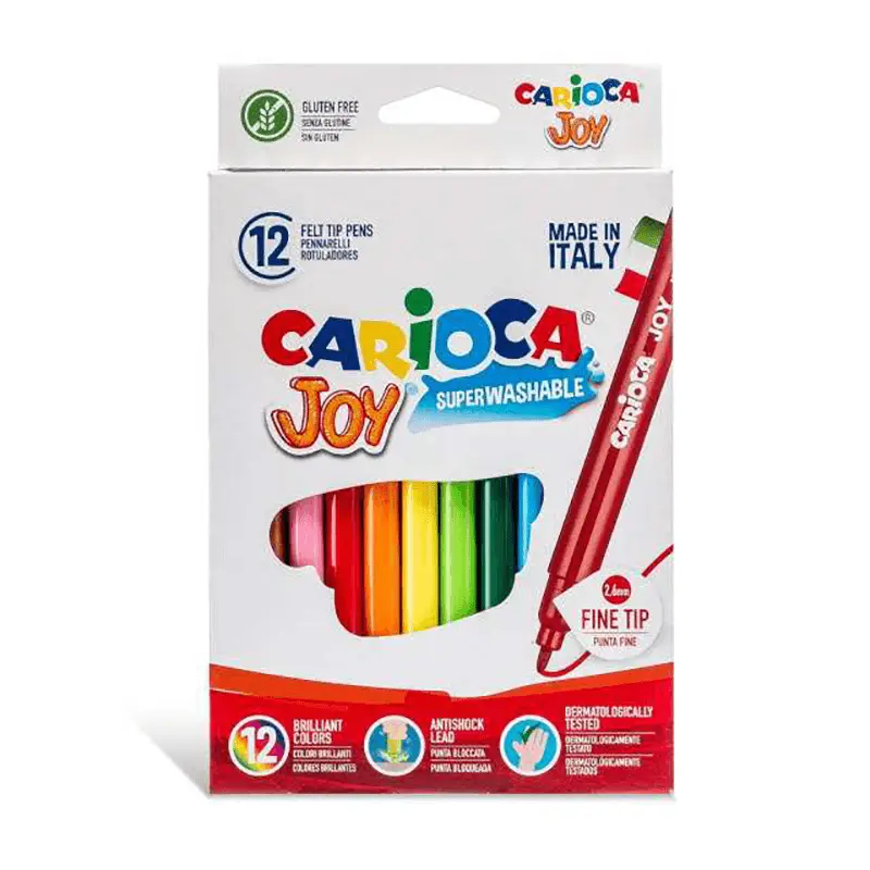 Carioca Joy Süper Yıkanabilir Keçeli Boya Kalemi 12 Renk