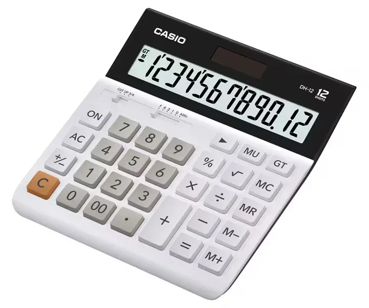 Casio DH-12 Masaüstü Pratik Hesap Makinesi 12 Hane Beyaz