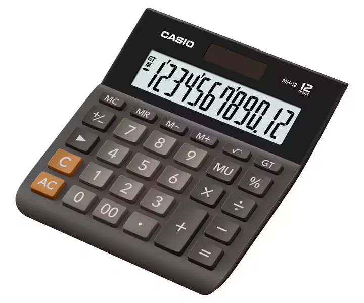 Casio MH-12 Masaüstü Pratik Hesap Makinesi 12 Hane Siyah