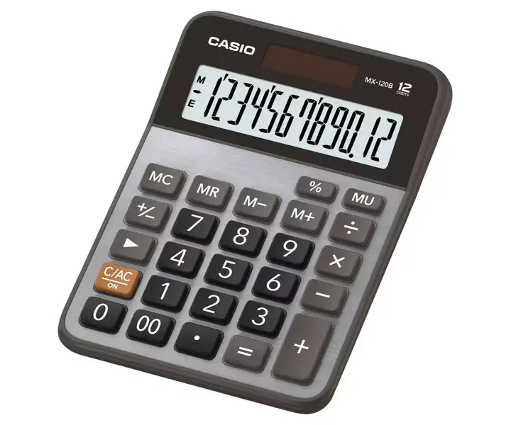 Casio MX-120B Mini Masaüstü Pratik Hesap Makinesi 12 Hane