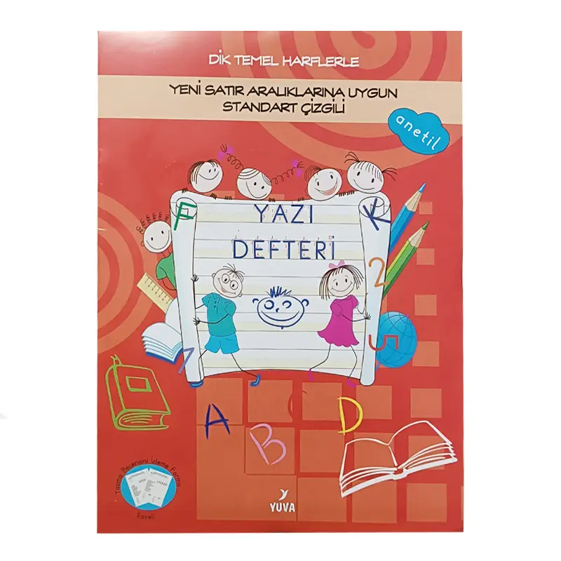 Yuva Dik Temel Harflerle Standart Çizgili Yazı Defteri x 50 Li Paket