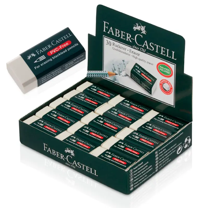 Faber-Castell 7085 Beyaz Silgi 30 Lu Kutu