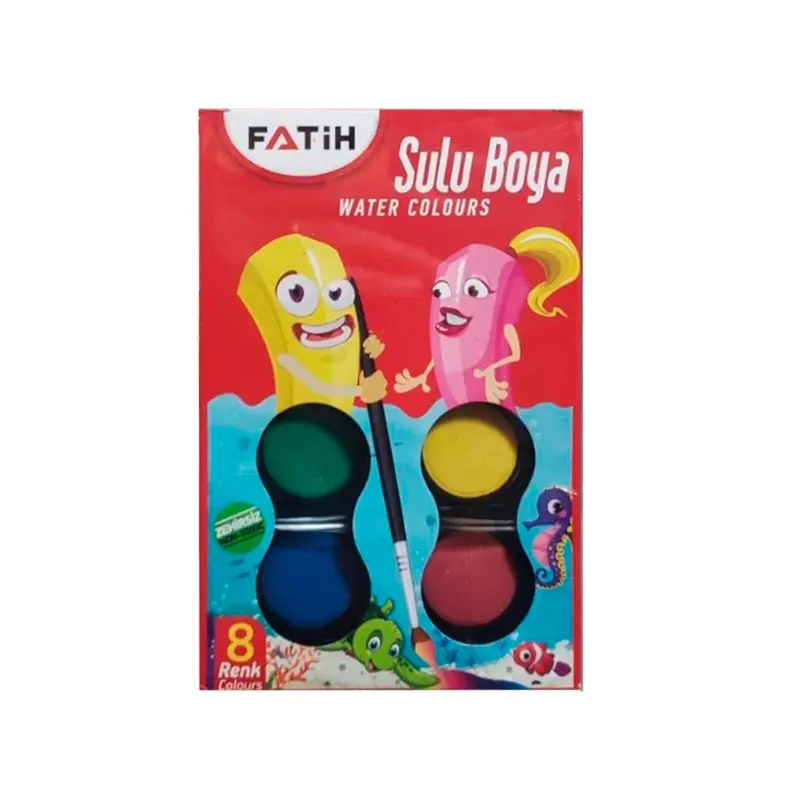 Fatih S-8 Big Size Sulu Boya 8 Renk