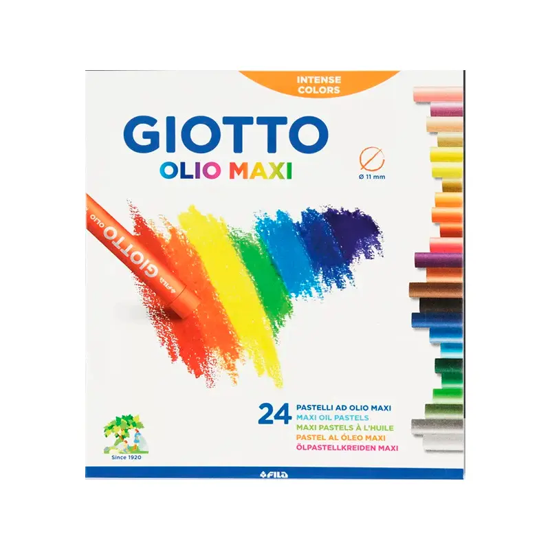 Giotto Olio Maxi Pastel Boya Silindir Gövde Karton Kutu 24 Renk