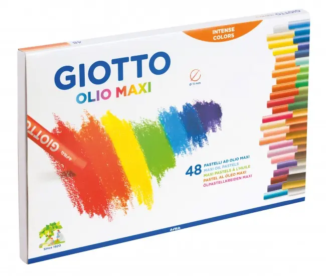 Giotto Olio Maxi Pastel Boya Silindir Gövde Karton Kutu 48 Renk