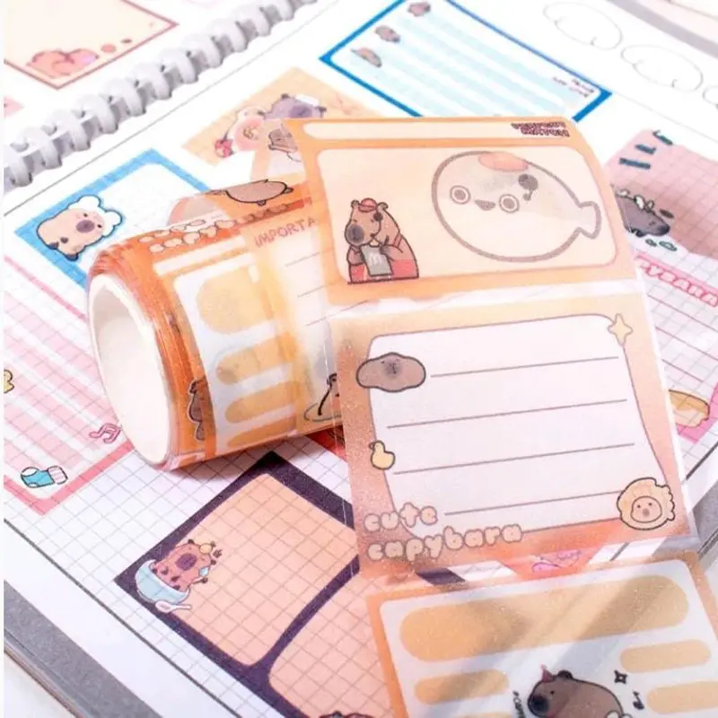 Capybara Sticky Note Rulo Yapışkanlı Etiket 58x45mm 12 Li Kutu