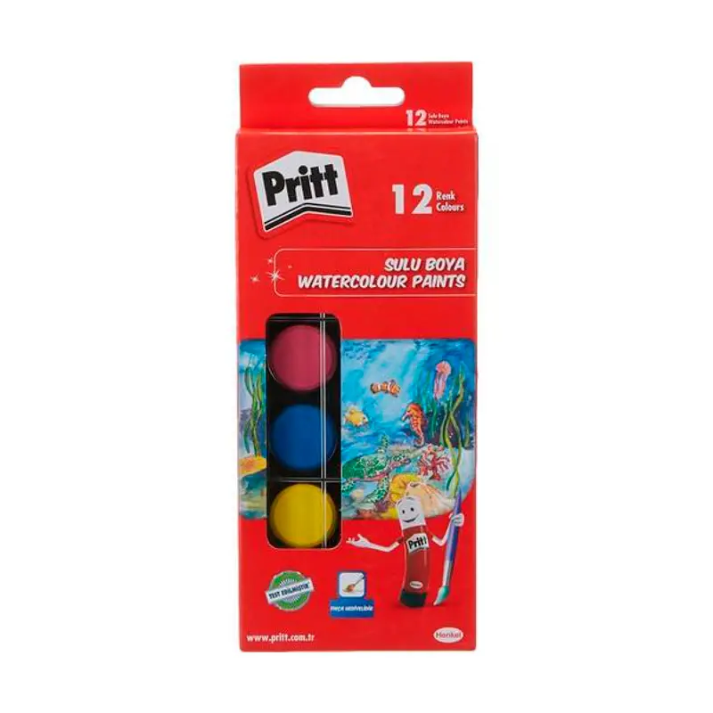 Pritt Suluboya Küçük Tablet 12 Renk