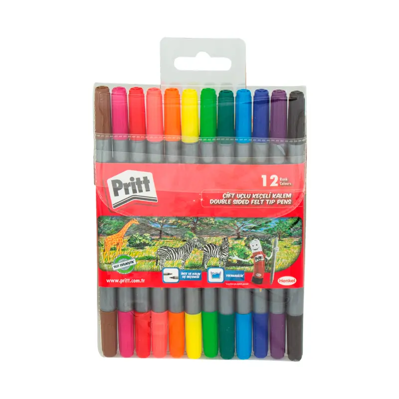 Pritt Çift Uçlu Keçeli Kalem 12 Renk