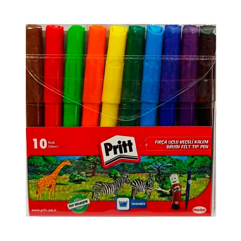 Pritt Fırça Uçlu Keçeli Kalem 10 Renk