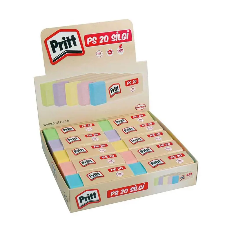 Henkel Pritt PS-20 Pastel Renkler Silgi 20 Li Kutu
