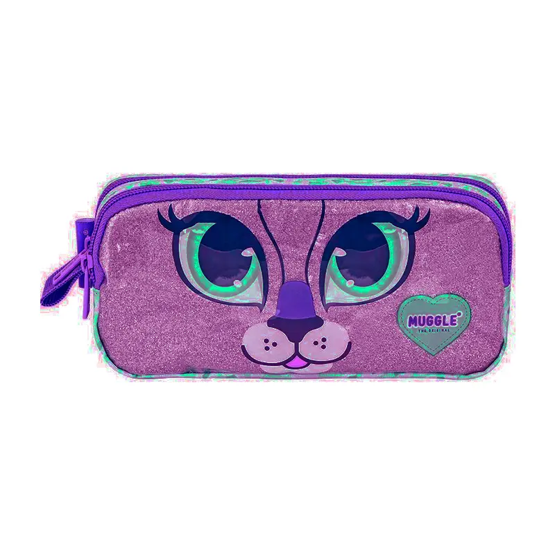 Muggle 9051 Shimmer Cat Mor Kalem Çantası