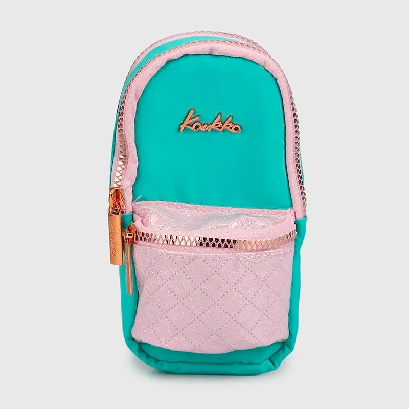 Kaukko K2461 Bright Junior Bag Kalem Çantası Kapitone Mint
