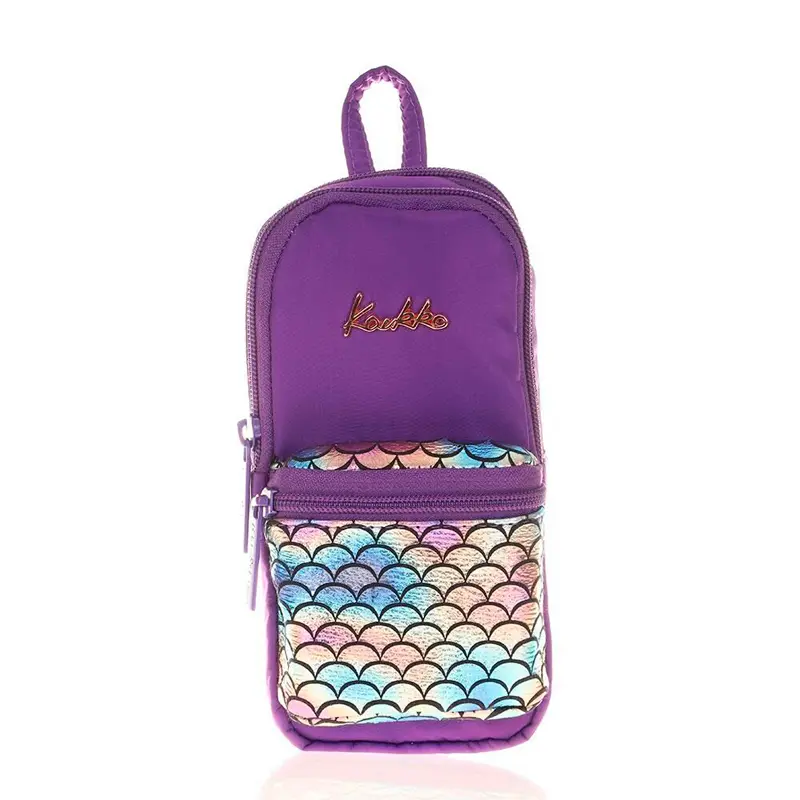 Kaukko K2474 Bright Junior Bag Kalem Çantası Scale Mor