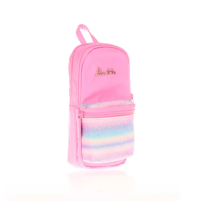 Kaukko K2476 Magical Junior Bag Kalem Çantası Simli Pembe