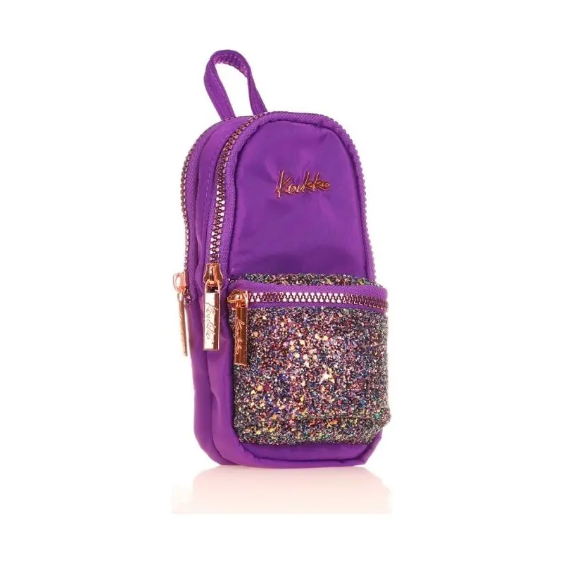 Kaukko K2560 Junior Bag Bright Kalem Çantası Taşlı Mor